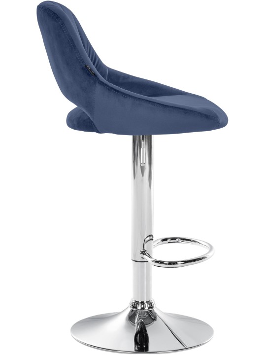 Set 2 scaune de bar Milet catifea C, albastru