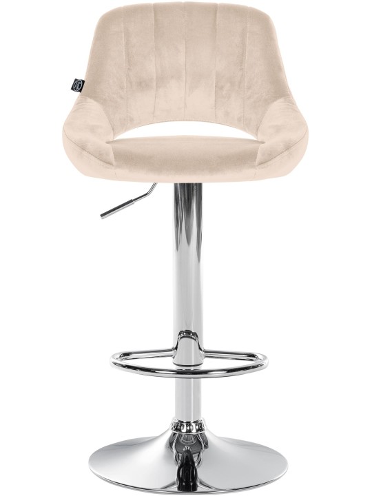 Set 2 scaune de bar Milet catifea C, crem