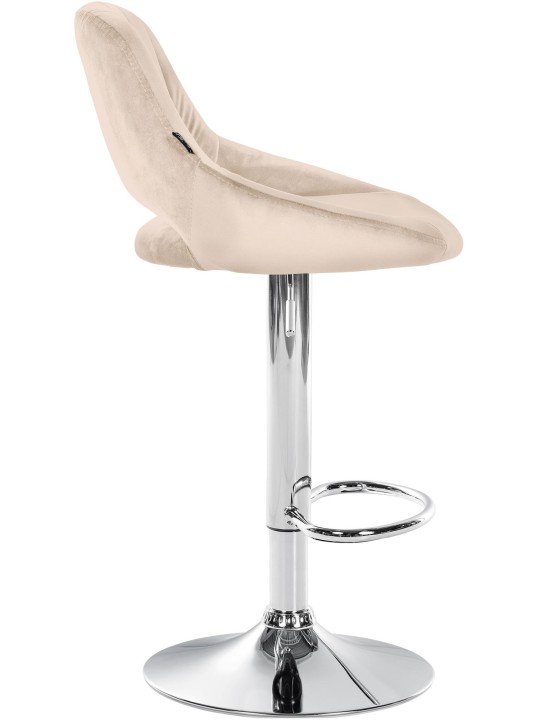 Set 2 scaune de bar Milet catifea C, crem