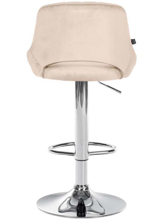 Set 2 scaune de bar Milet catifea C, crem