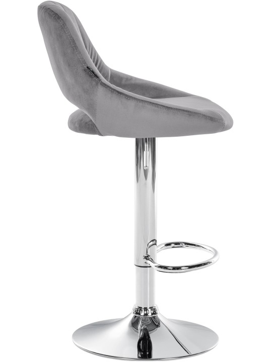 Set 2 scaune de bar Milet catifea C, gri închis