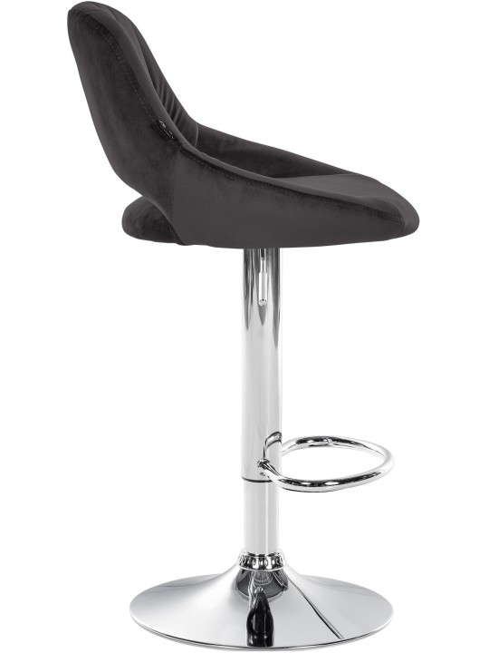 Set 2 scaune de bar Milet catifea C, negru