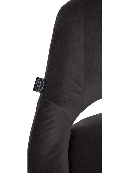 Set 2 scaune de bar Milet catifea C, negru