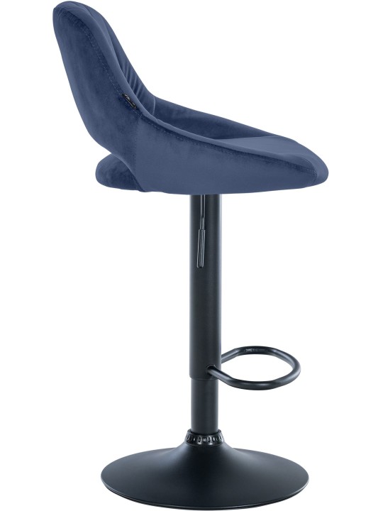 Set 2 scaune de bar Milet catifea B, albastru