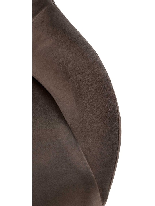 Set 2 scaune de bar Milet catifea B, maro