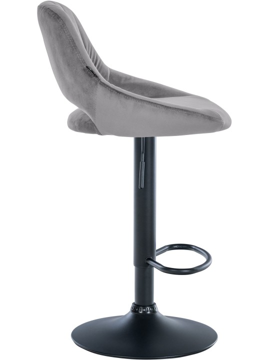 Set 2 scaune de bar Milet catifea B, gri închis