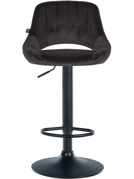Set 2 scaune de bar Milet catifea B, negru