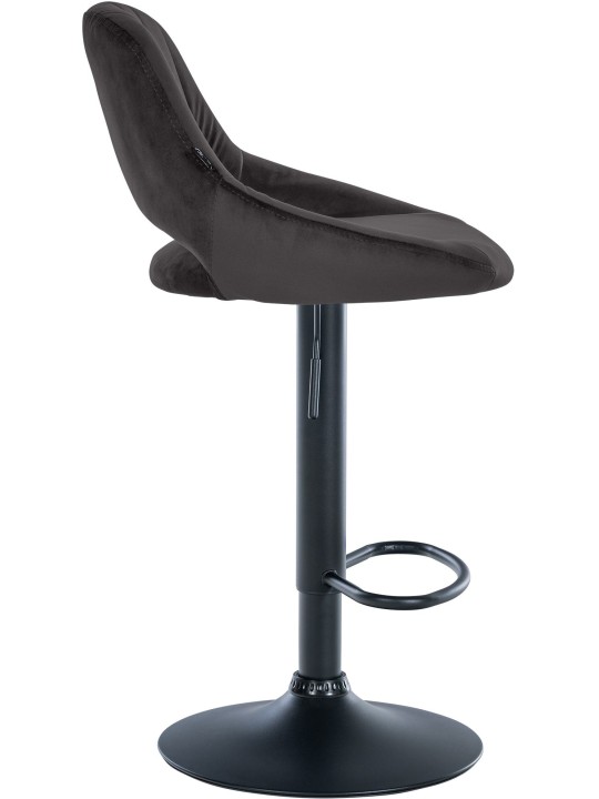 Set 2 scaune de bar Milet catifea B, negru