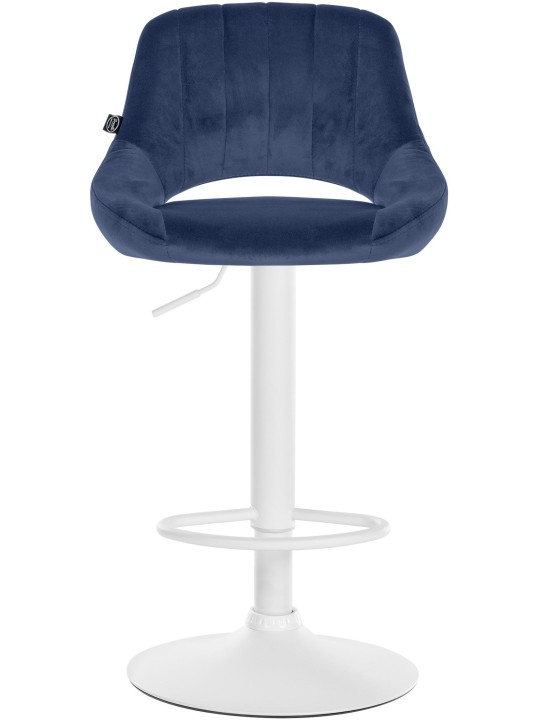 Set 2 scaune de bar Milet catifea W, albastru