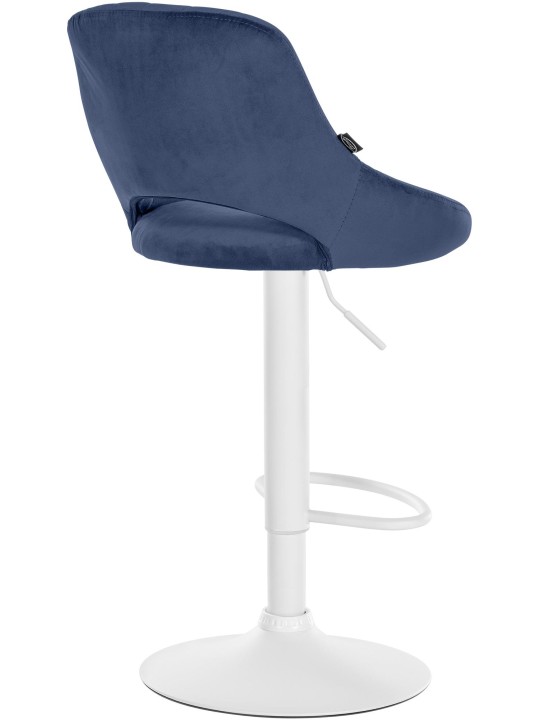 Set 2 scaune de bar Milet catifea W, albastru
