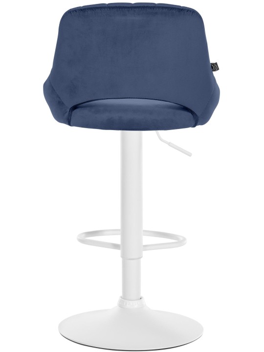 Set 2 scaune de bar Milet catifea W, albastru