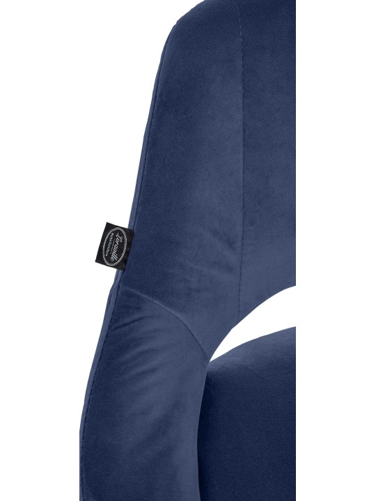 Set 2 scaune de bar Milet catifea W, albastru