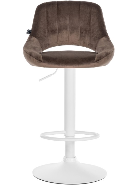 Set 2 scaune de bar Milet catifea W, maro