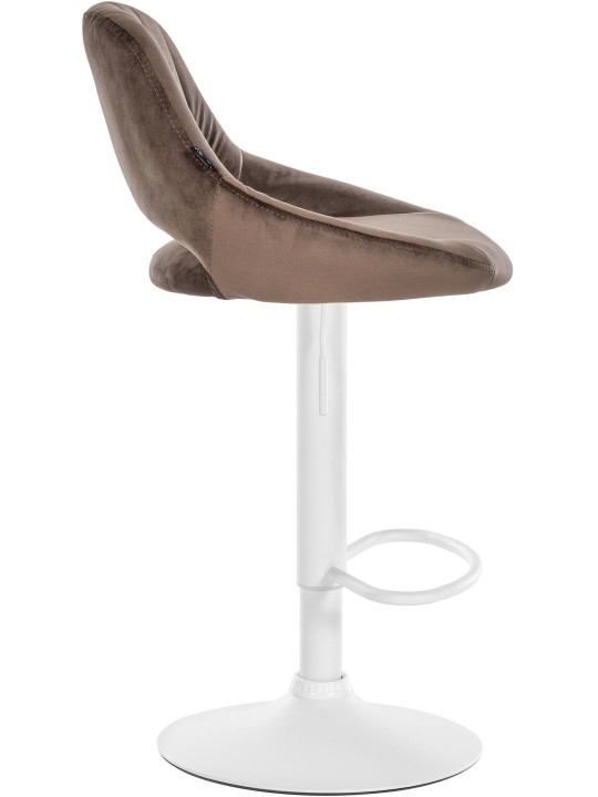 Set 2 scaune de bar Milet catifea W, maro