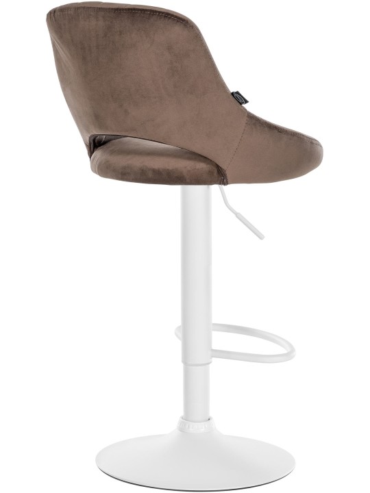 Set 2 scaune de bar Milet catifea W, maro