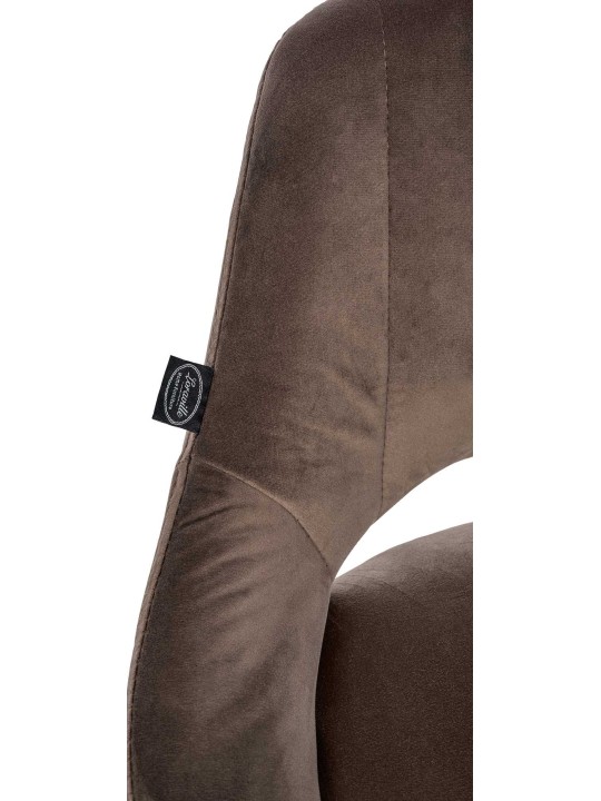 Set 2 scaune de bar Milet catifea W, maro