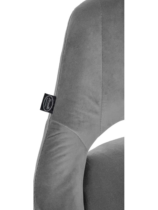 Set 2 scaune de bar Milet catifea W, gri închis Set 2 scaune de bar Milet catifea W, gri închis