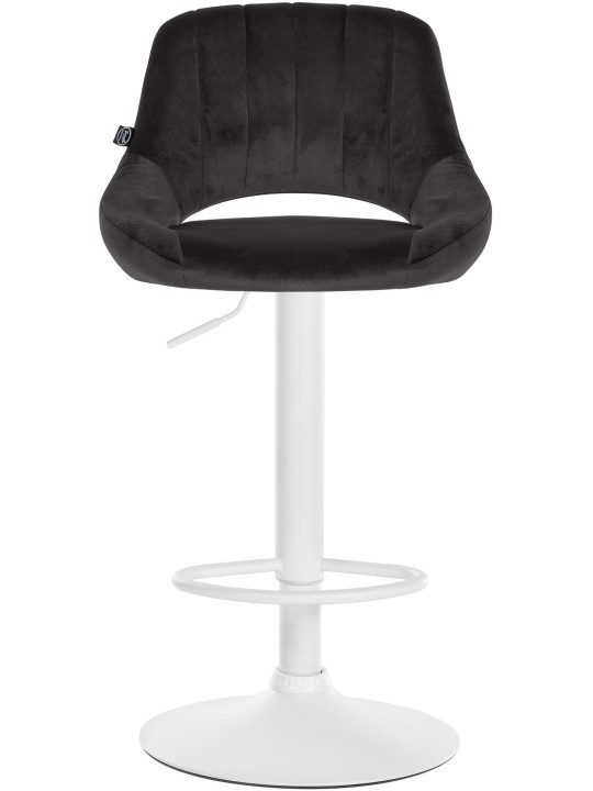 Set 2 scaune de bar Milet catifea W, negru