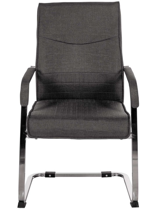 Set 2 scaune vizitator stofa Hobart, negru