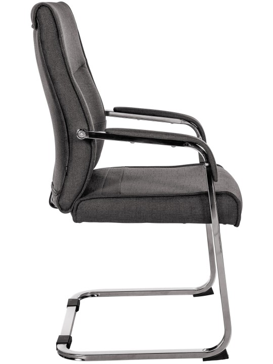 Set 2 scaune vizitator stofa Hobart, negru