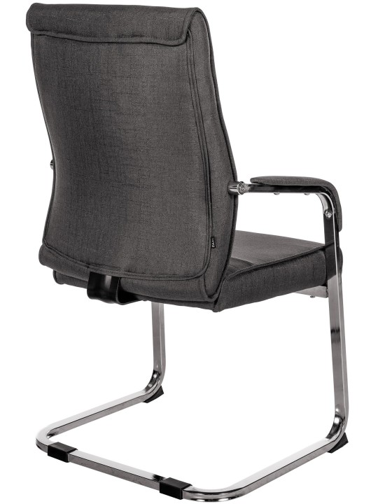 Set 2 scaune vizitator stofa Hobart, negru