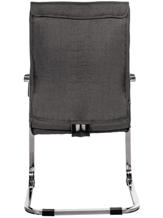 Set 2 scaune vizitator stofa Hobart, negru