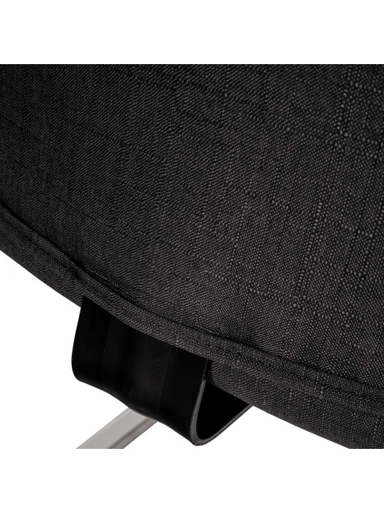 Set 2 scaune vizitator stofa Hobart, negru