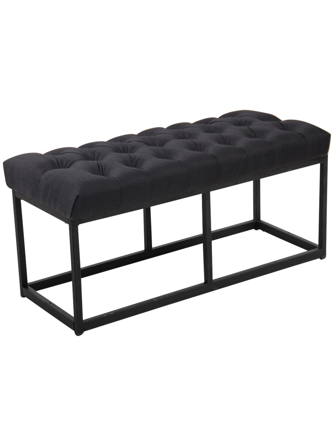 Bancă țesătură Amun 100 cm, negru