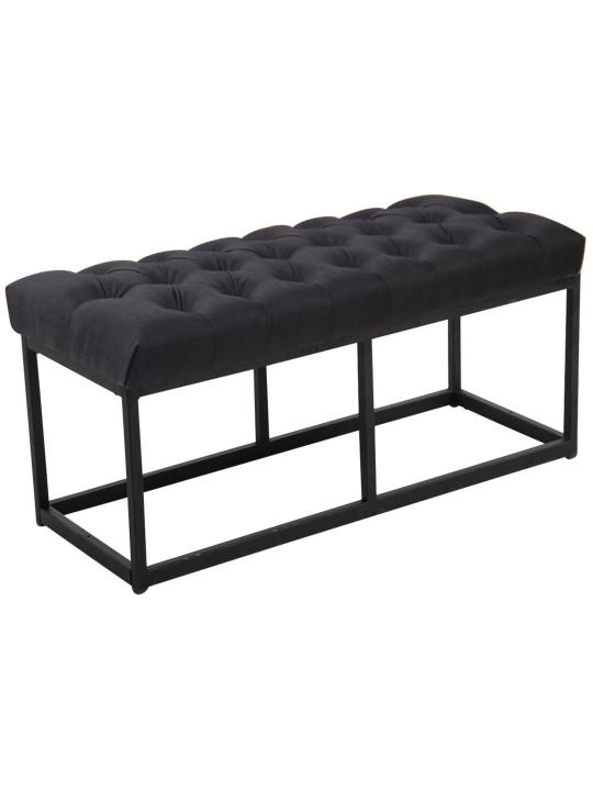 Bancă țesătură Amun 100 cm, negru