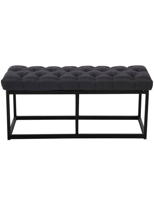 Bancă țesătură Amun 100 cm, negru