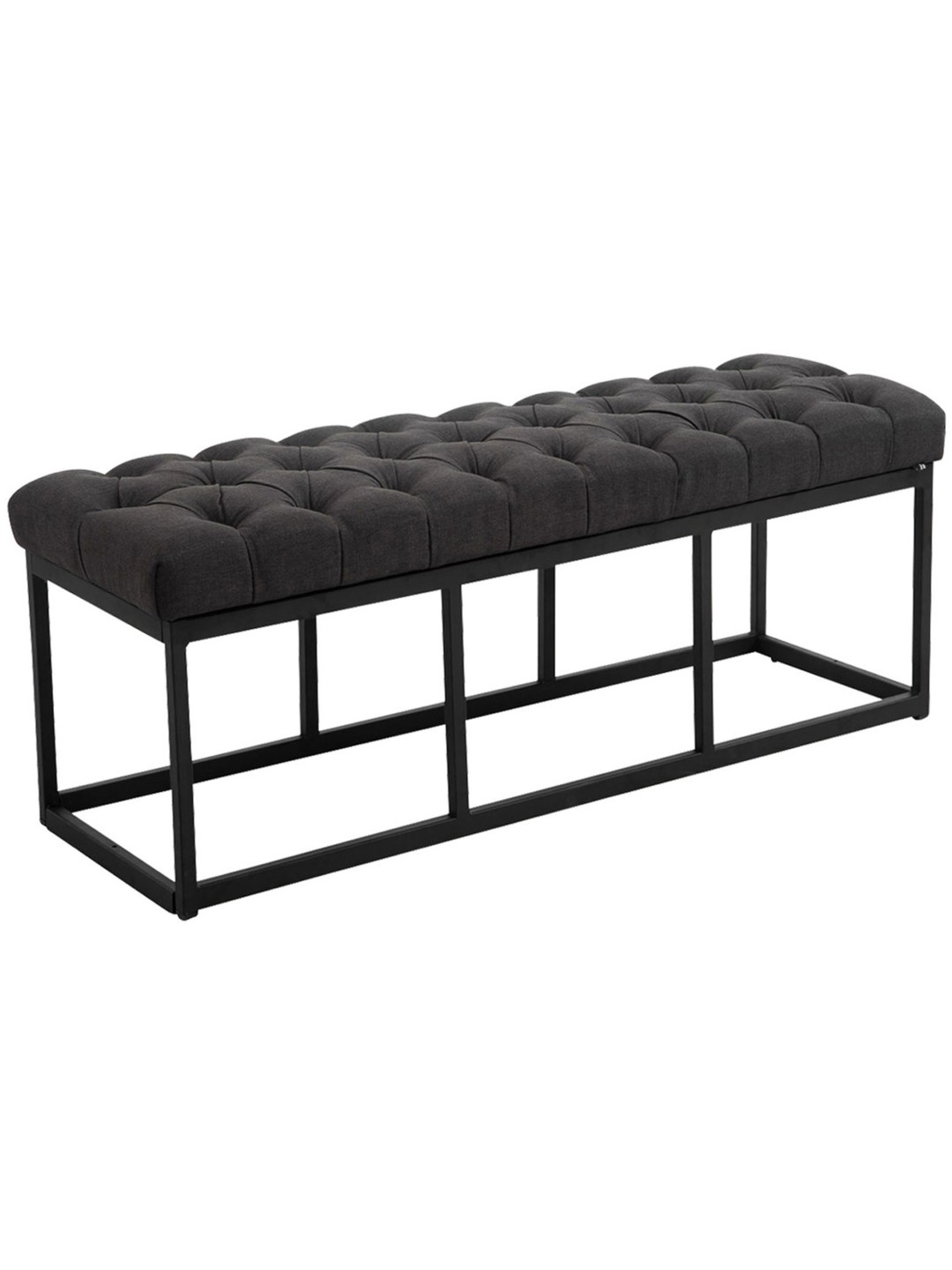 Bancă țesătură Amun 120 cm, negru