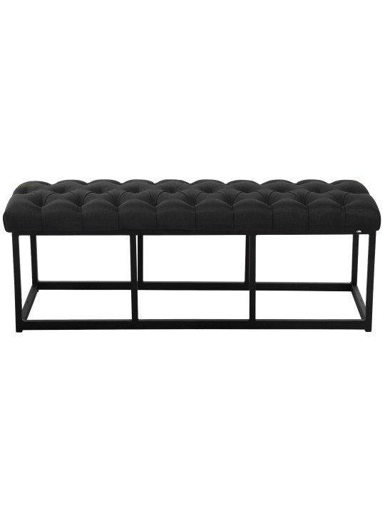 Bancă țesătură Amun 120 cm, negru