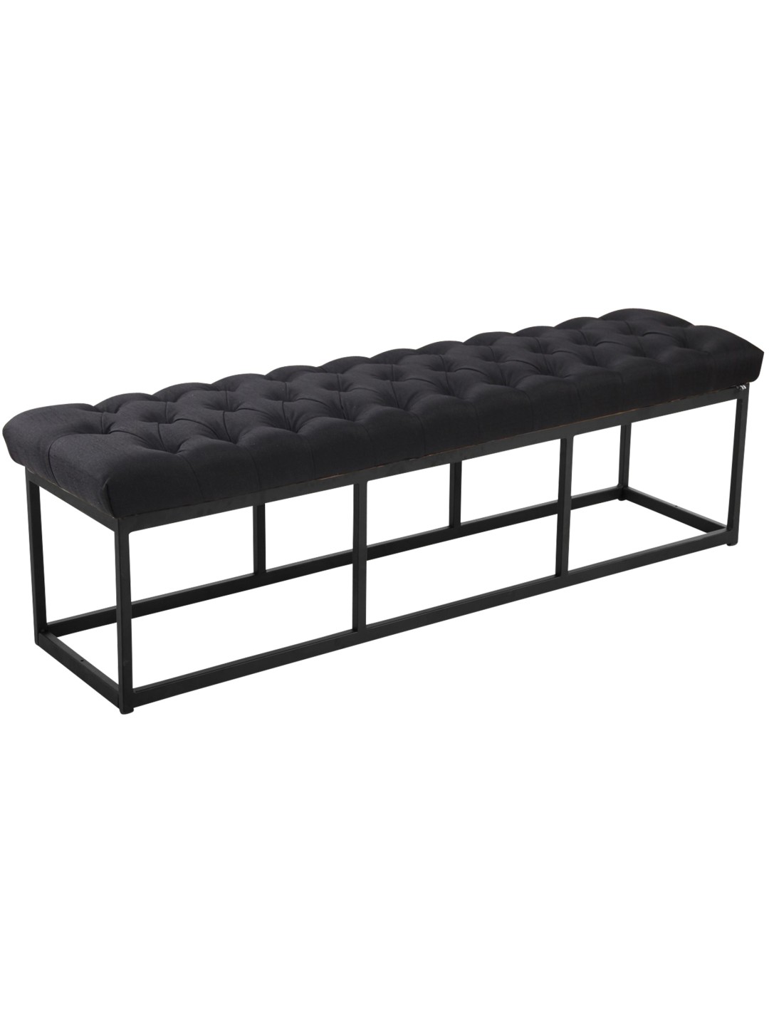 Bancă țesătură Amun 150 cm, negru
