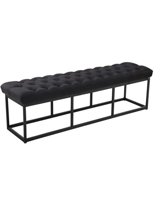 Bancă țesătură Amun 150 cm, negru
