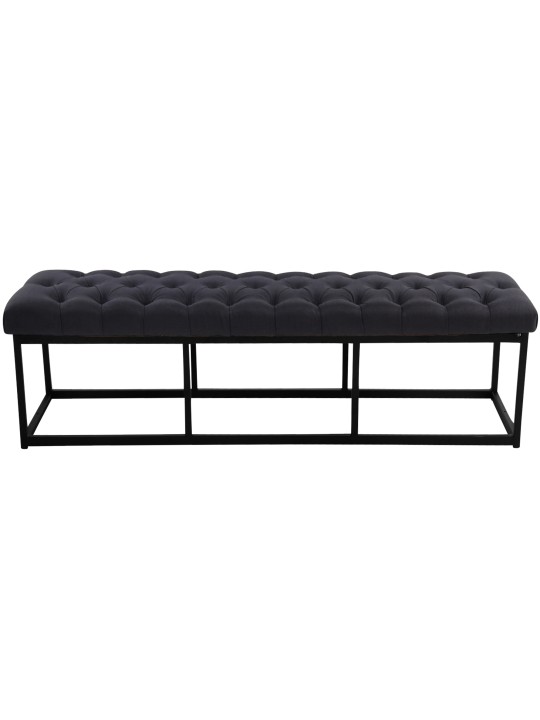 Bancă țesătură Amun 150 cm, negru