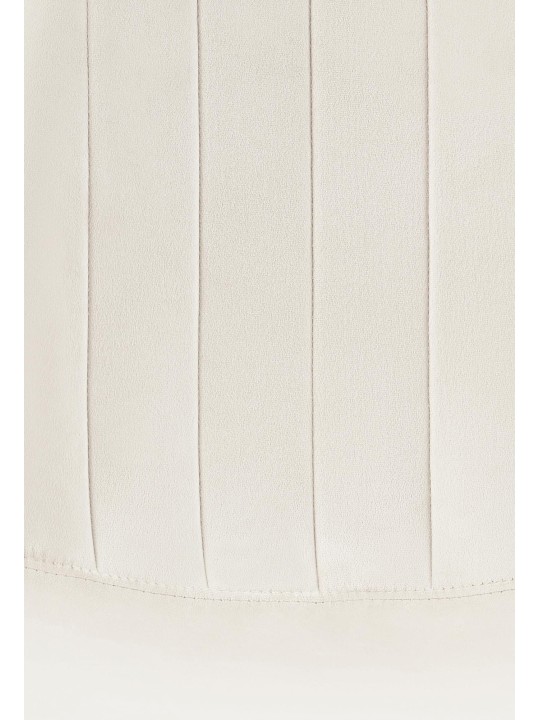 Scaun de sufragerie Baxter din catifea, alb-crem