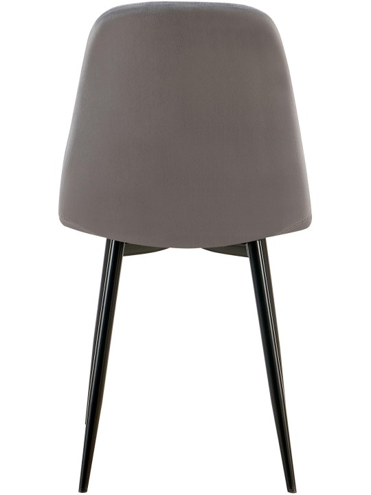 Scaun de sufragerie Baxter din catifea, gri închis