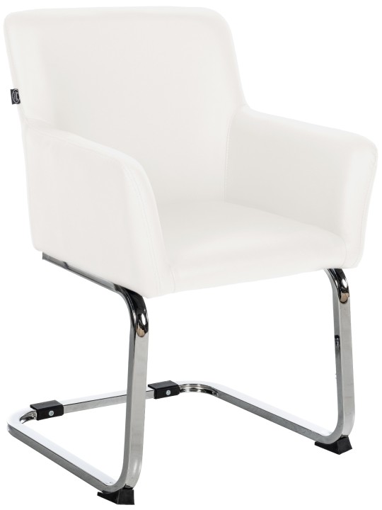 Scaun Puka imitatie piele, alb