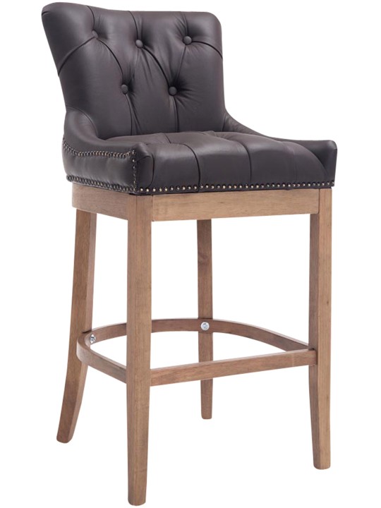 Scaun de bar Lakewood piele naturala, lumina antica, maro