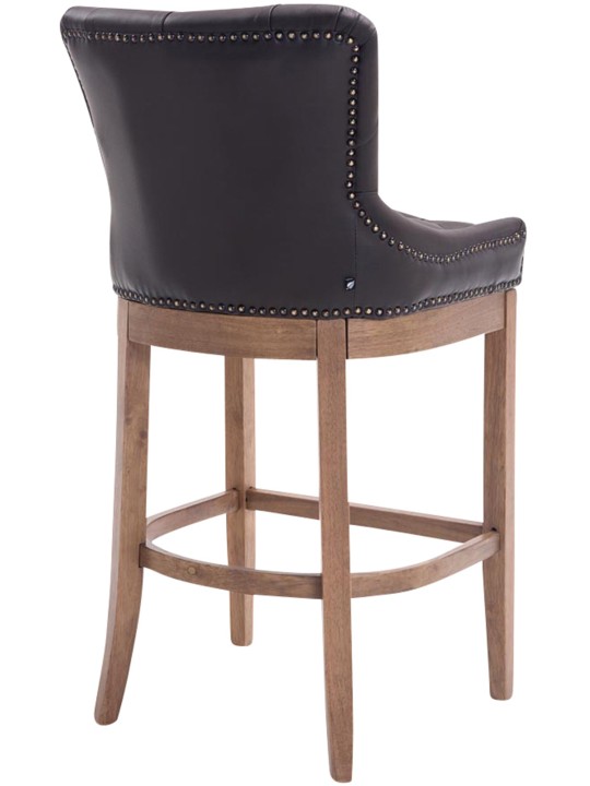 Scaun de bar Lakewood piele naturala, lumina antica, maro