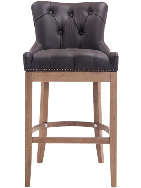 Scaun de bar Lakewood piele naturala, lumina antica, maro