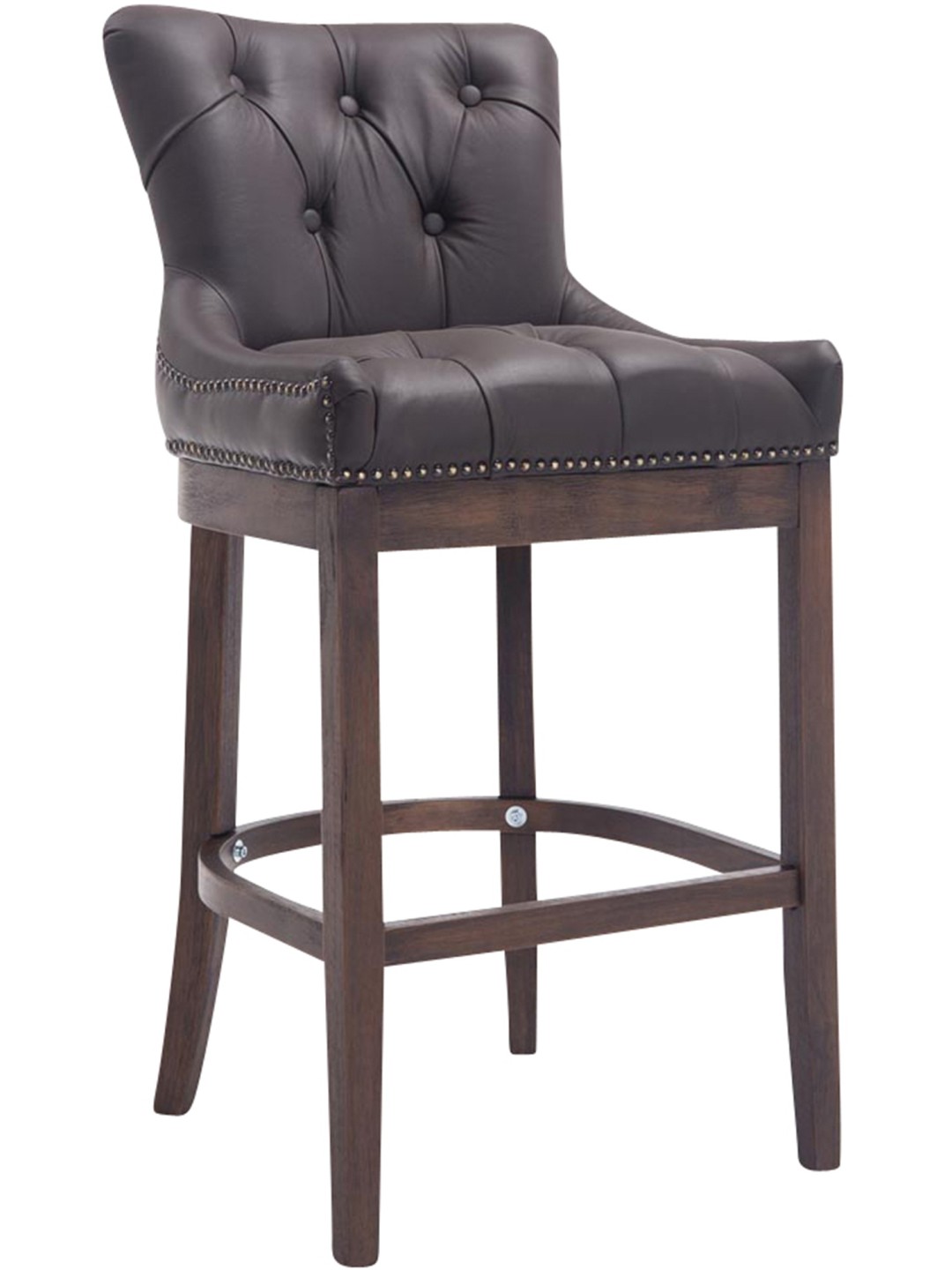 Scaun de bar Lakewood piele naturala, antica, maro