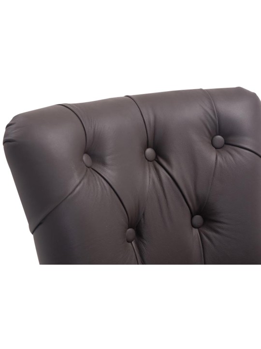 Scaun de bar Lakewood piele naturala, antica, maro