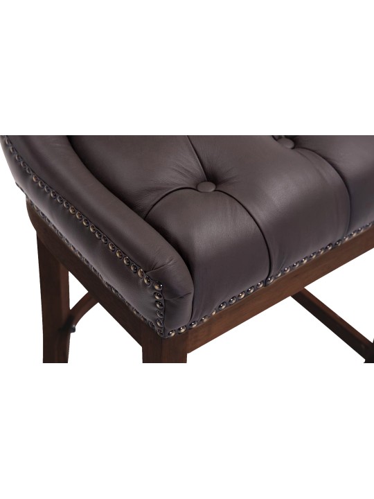 Scaun de bar Lakewood piele naturala, antica, maro