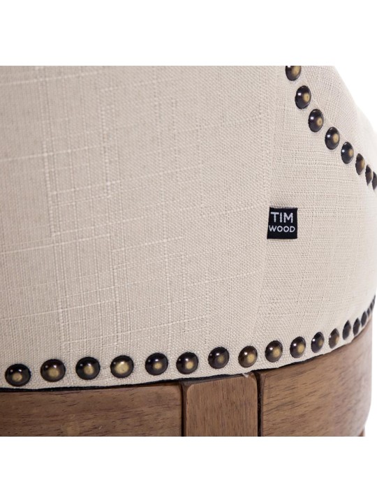 Scaun de bar tesatura Lakewood, lumina antica, crem