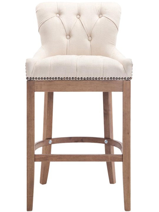 Scaun de bar tesatura Lakewood, lumina antica, crem
