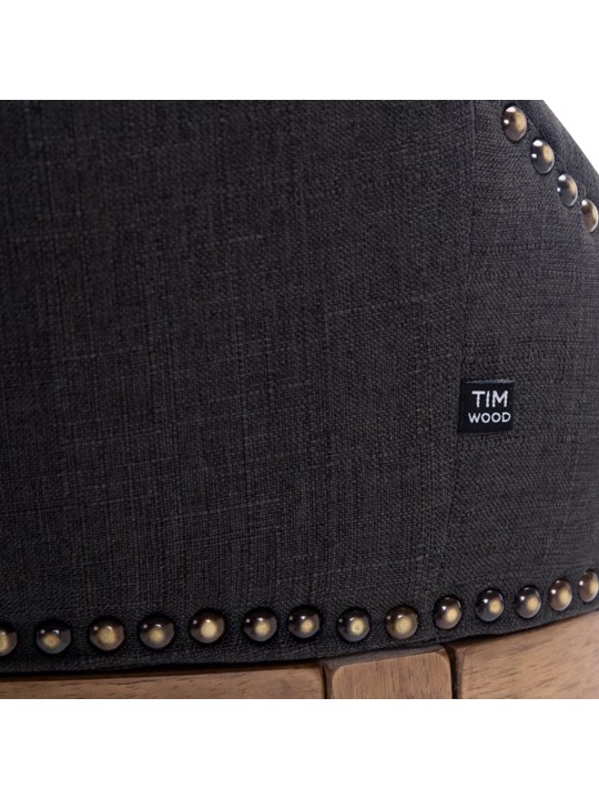 Scaun de bar tesatura Lakewood, lumina antica, gri închis