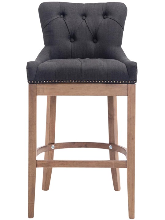 Scaun de bar tesatura Lakewood, lumina antica, gri închis