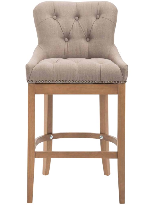 Scaun de bar tesatura Lakewood, lumina antica, taupe