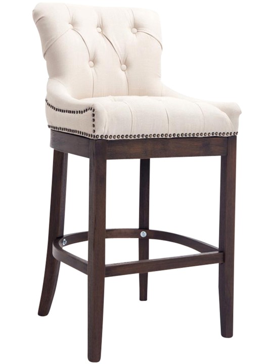 Taburet de bar Tesatura Lakewood, antic, crem